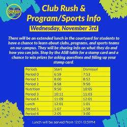 Club Rush Schedule